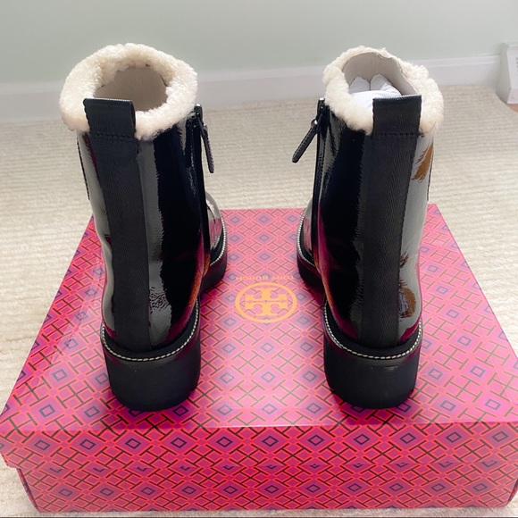 NWT Tory Burch Miller lug sole shearling booties - Picture 14 of 16